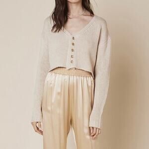 Womens Sablyn Bianco Cashmere Sweater Tan Size S EUC!